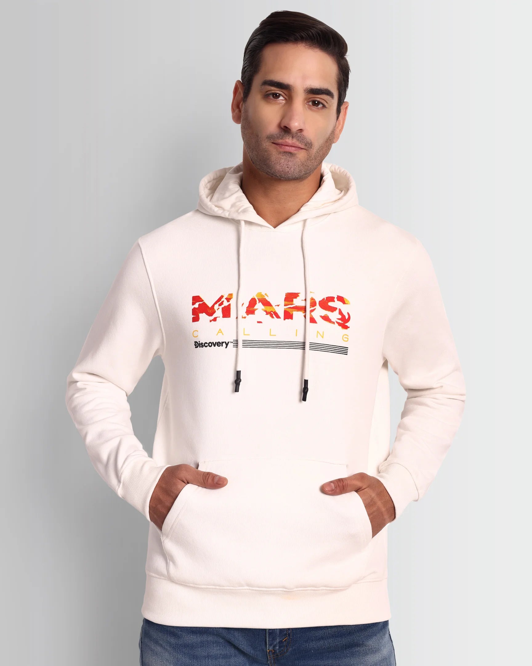 DISCOVERY Mars Calling Hoodie - Optic White