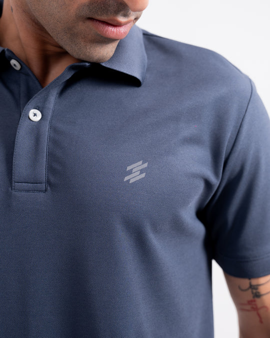 DCYPHR Men`s AUSM5X™ Polo - DARK STEEL