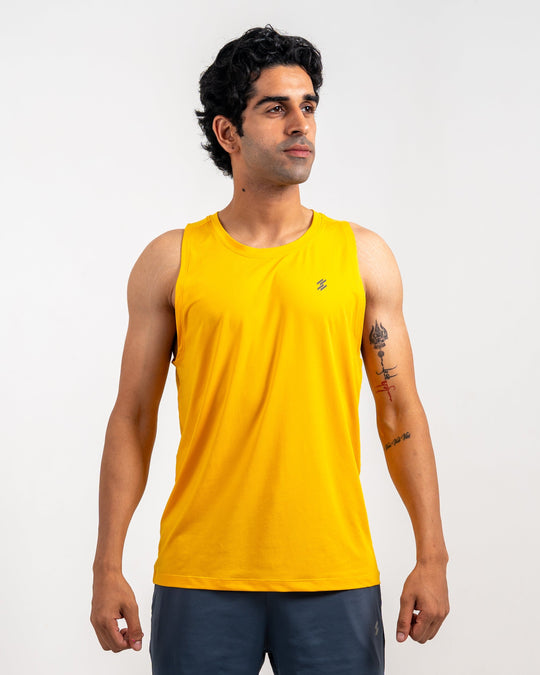 DCYPHR Men`s AUSM5X™ Mesh Singlet-Amber Yellow