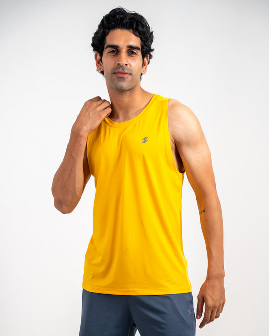 DCYPHR Men`s AUSM5X™ Mesh Singlet-Amber Yellow