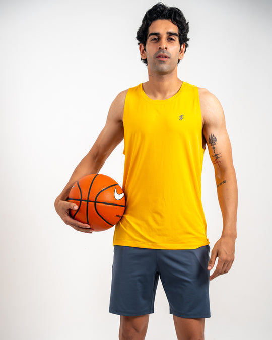 DCYPHR Men`s AUSM5X™ Mesh Singlet-Amber Yellow