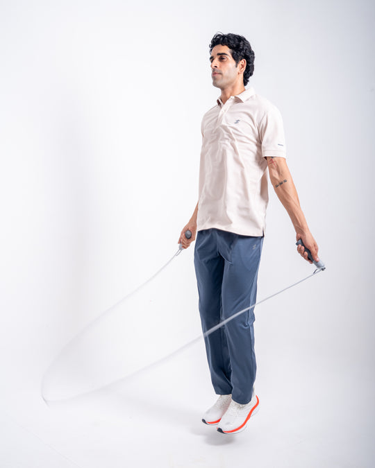 DCYPHR Men`s AUSM5X™ Polo-Ivory Mist