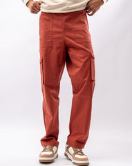 DISCOVERY Men's Street Grid Cargo - Rust Red