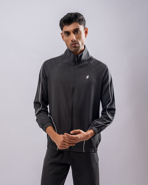 Men's Flex Grid Tracksuit-Charcoal