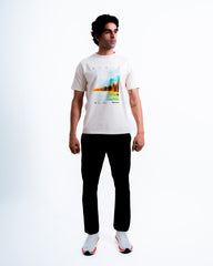 DISCOVERY Men's River Ecosystem Graphic Tee - Bone White