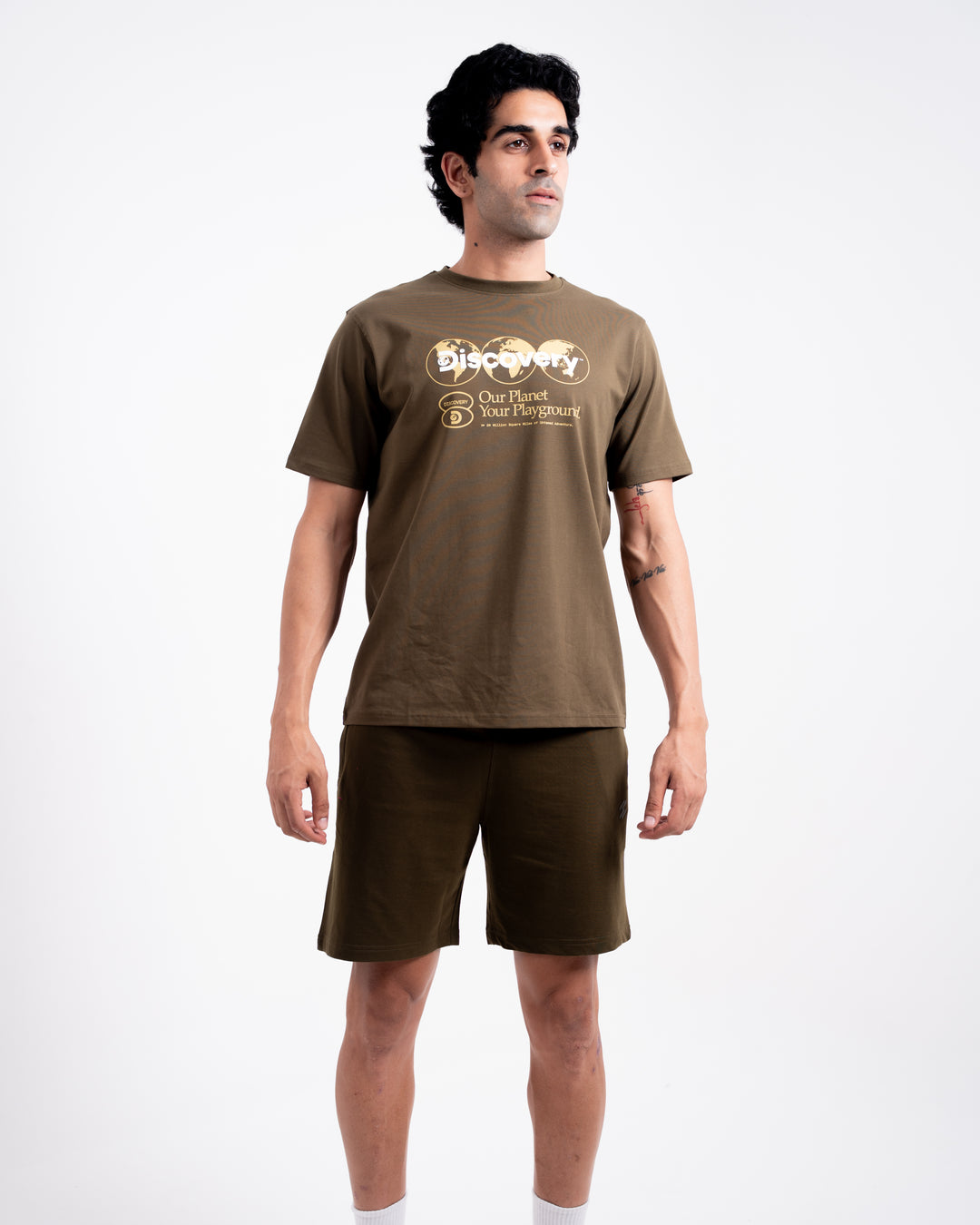 Men`s AllDay Terry Shorts- Thatch Green