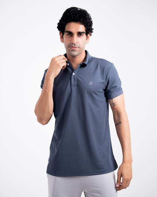 DCYPHR Men`s AUSM5X™ Polo - DARK STEEL
