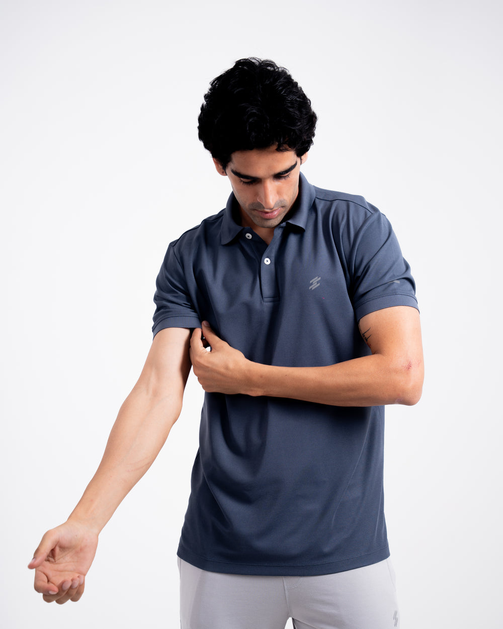 DCYPHR Men`s AUSM5X™ Polo - DARK STEEL