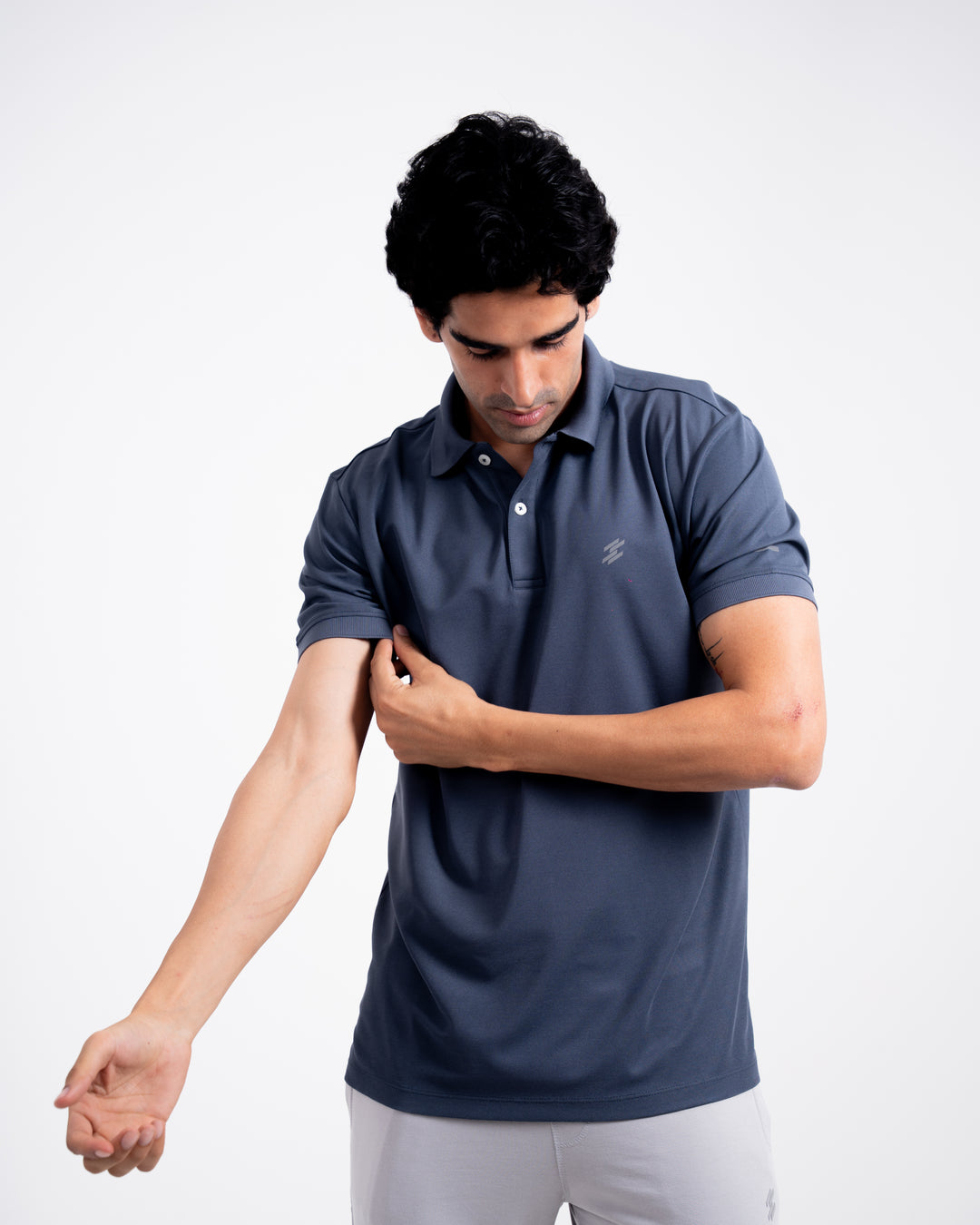 DCYPHR Men`s AUSM5X™ Polo - DARK STEEL