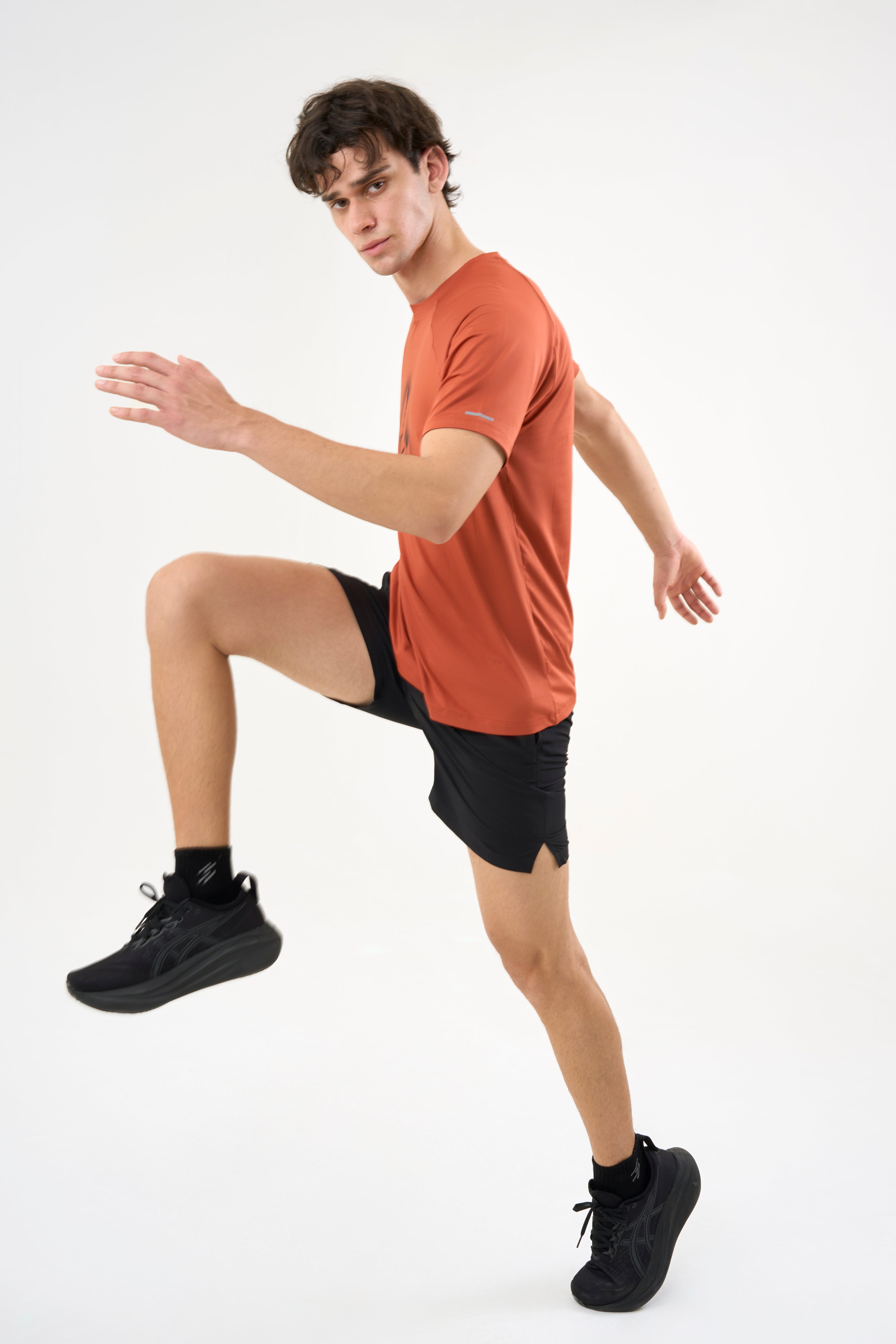 DCYPHR Men's AUSM5X™ Crewneck Tee-Burnt Orange
