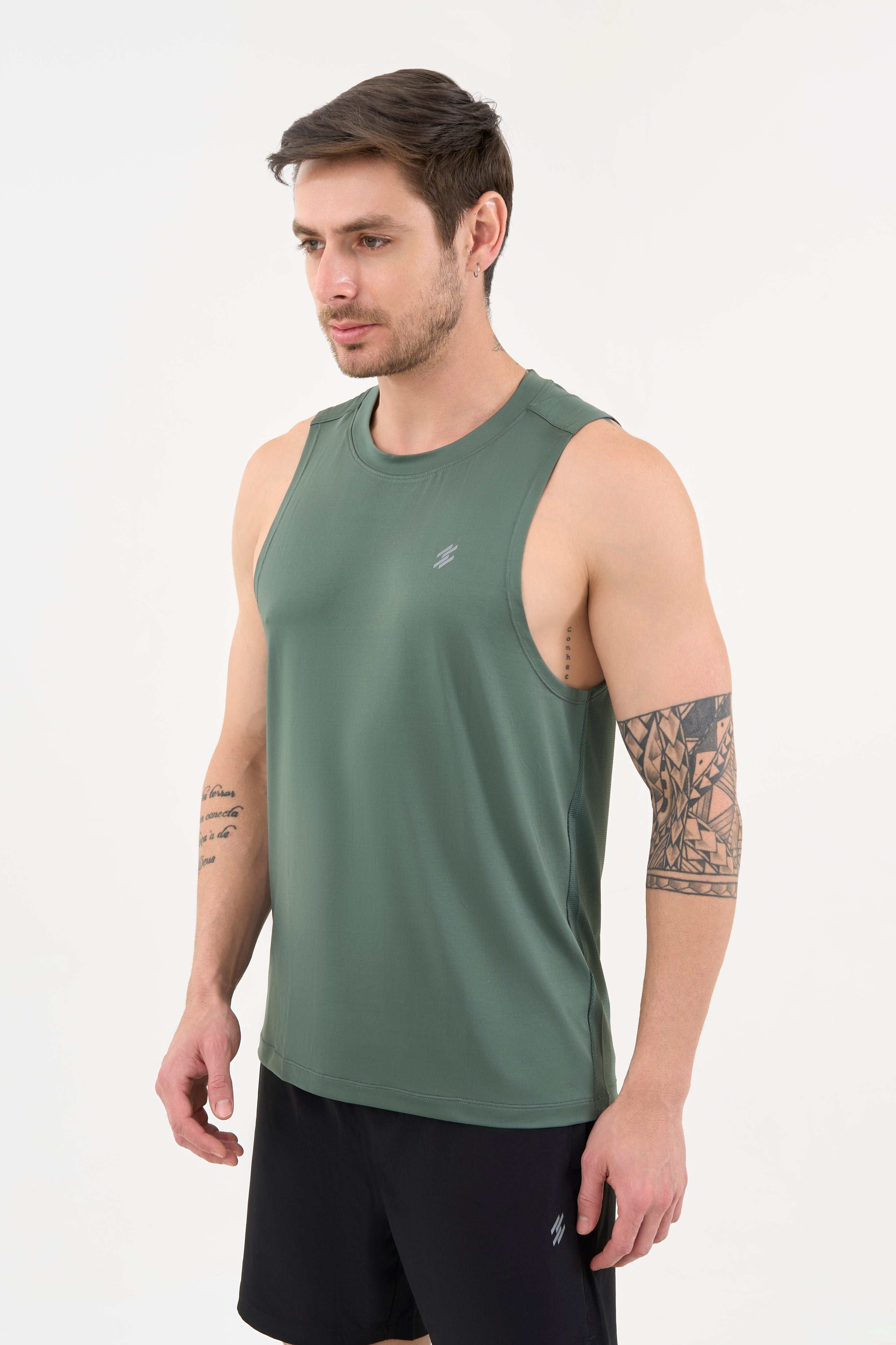DCYPHR Men's AUSM5X™ Mesh Tank Top-Deep Emerald