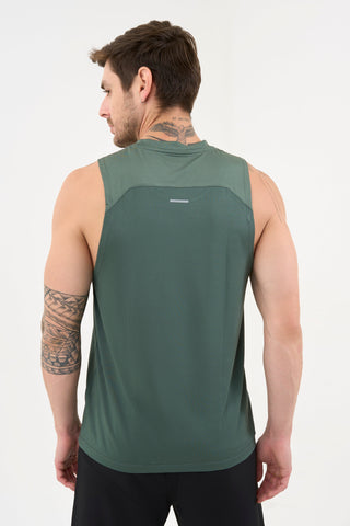 DCYPHR Men's AUSM5X™ Mesh Tank Top-Deep Emerald