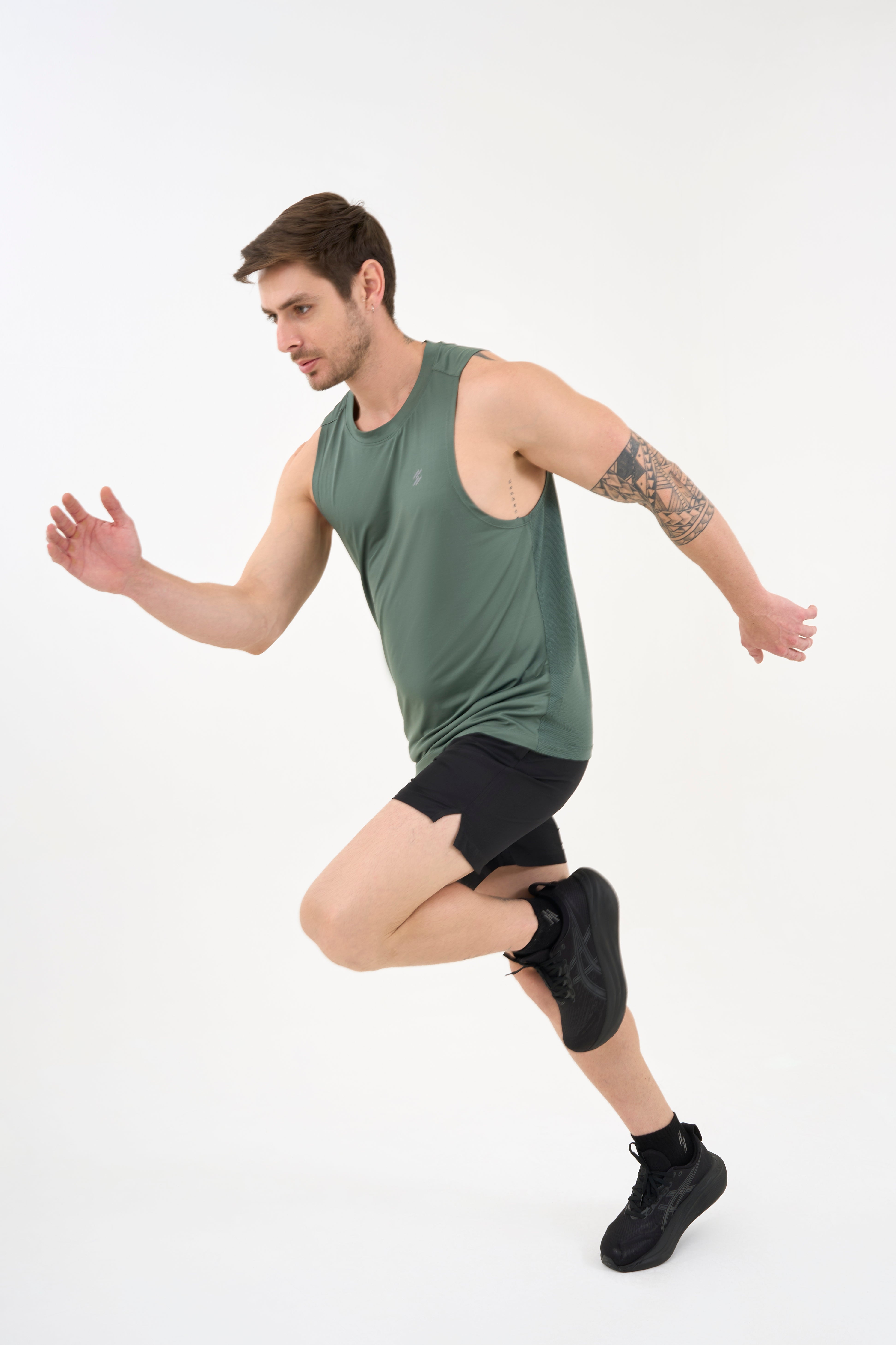 DCYPHR Men's AUSM5X™ Mesh Tank Top-Deep Emerald