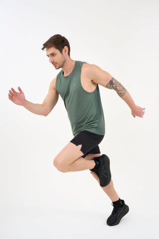 DCYPHR Men's AUSM5X™ Mesh Tank Top-Deep Emerald
