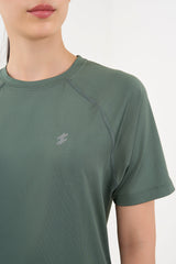 Women's AUSM5X™ Raglan Tee - Deep Emerald