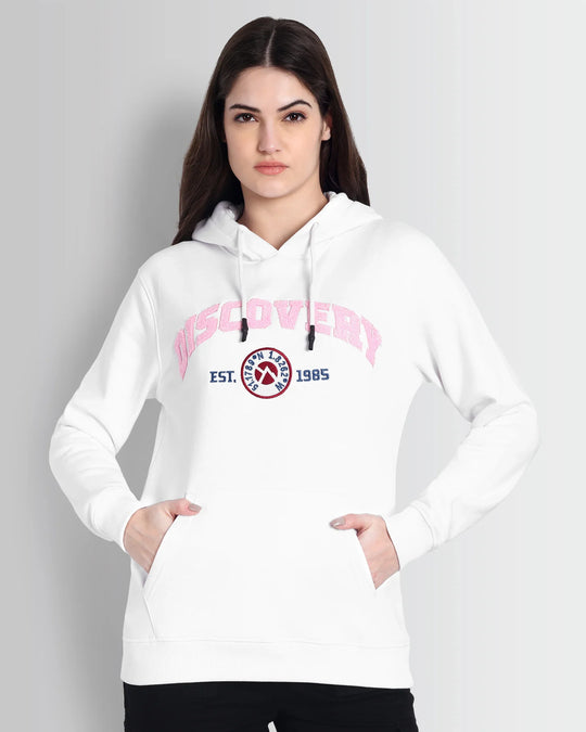 DISCOVERY Varsity 1985 Hoodie - Light Beige