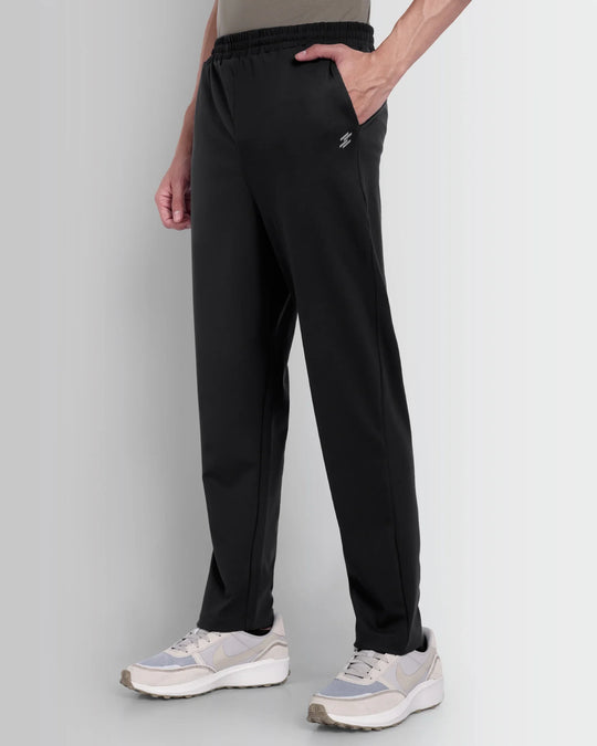 Soft Jersey Track Pants - Black