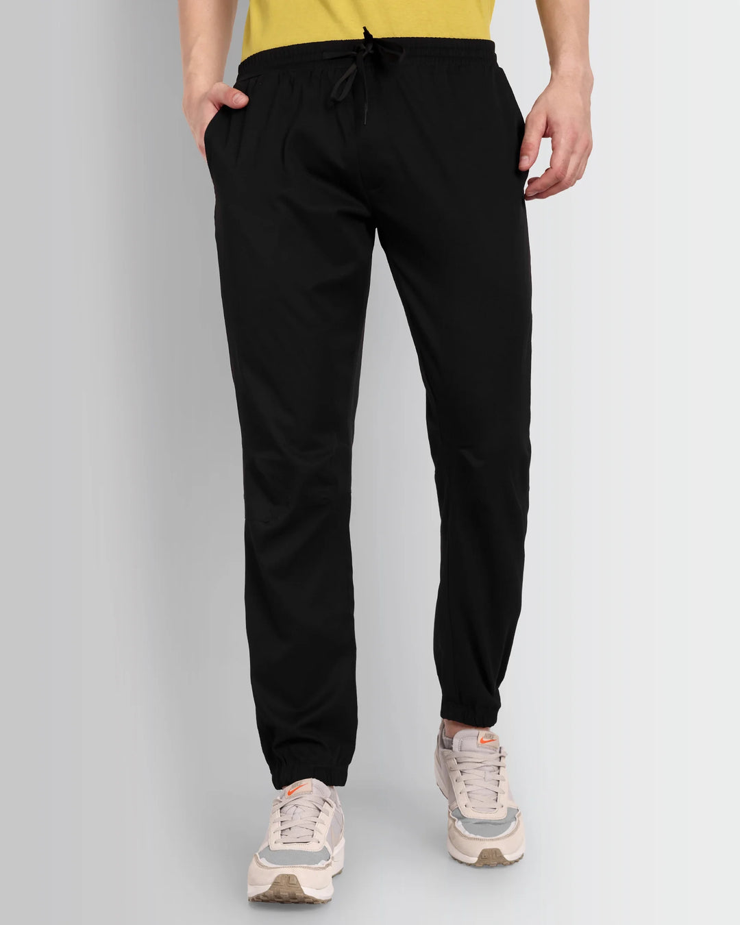 Model wearing Dcyphr's Expedition Joggers (Black)