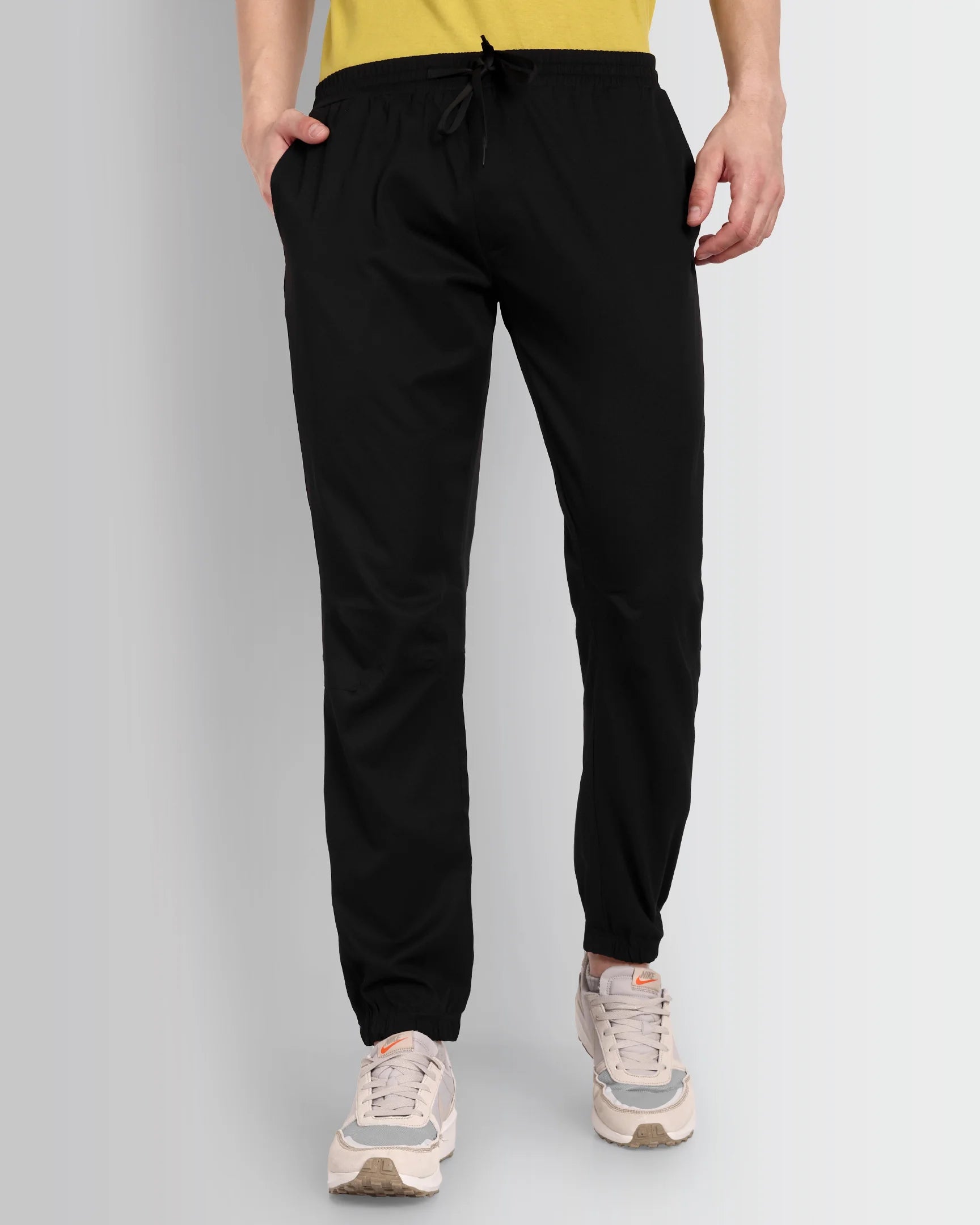 Model wearing Dcyphr's Expedition Joggers (Black)