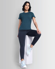 Women Essentials Stretch Brand Tee - Legion Blue