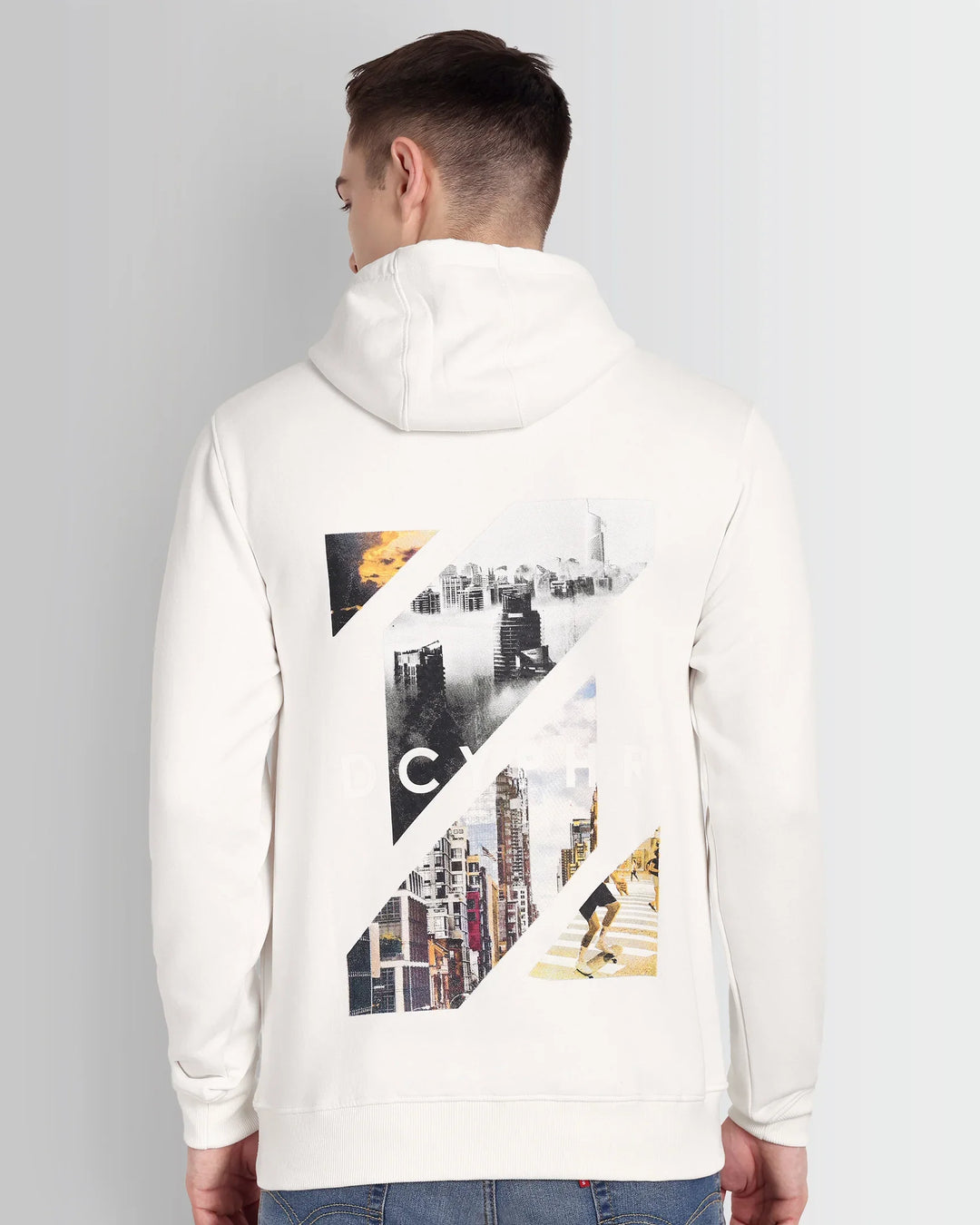 Retro Cityscape Hoodie - Cloisonne Blue