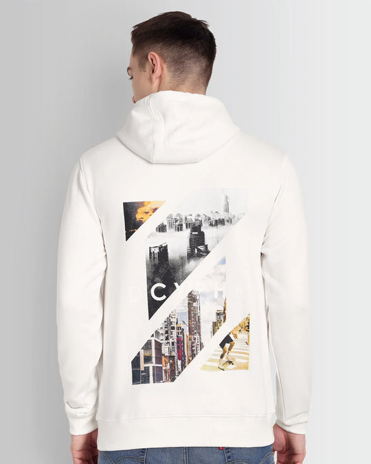 Retro Cityscape Hoodie - Cloisonne Blue