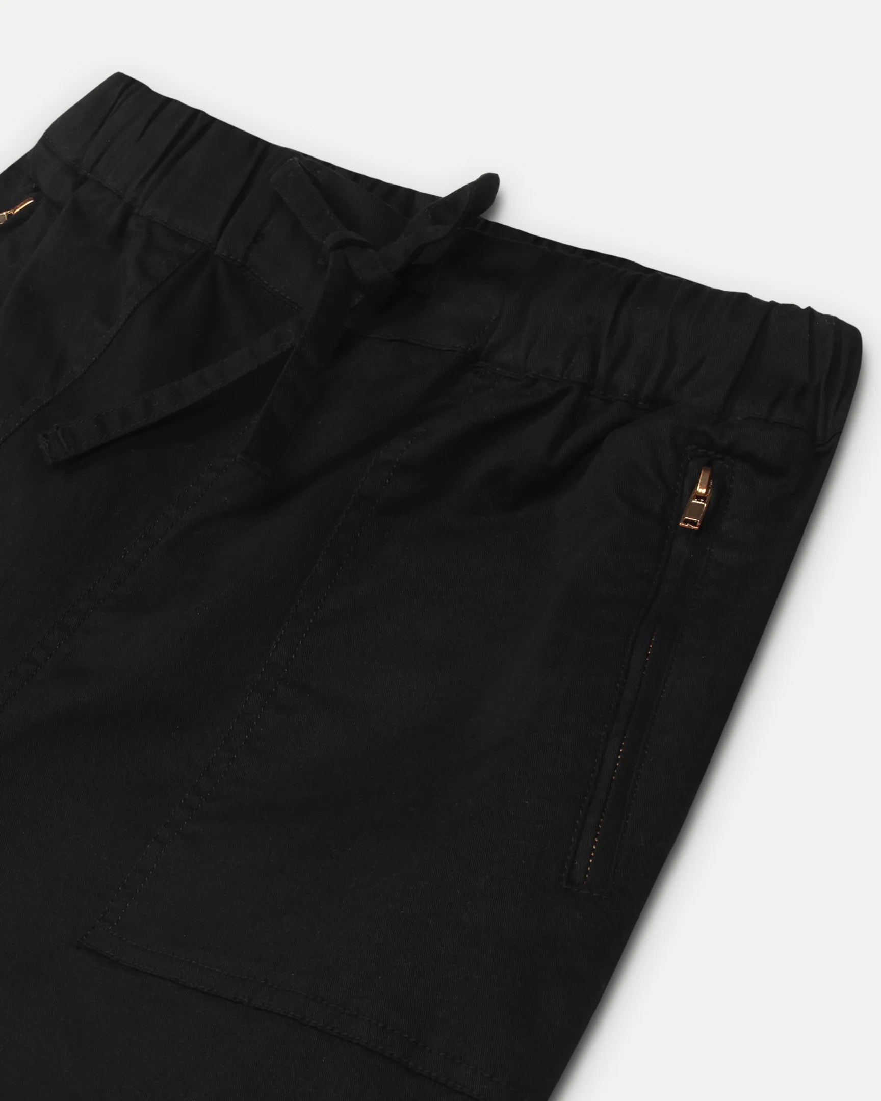 Street Grid Cargo Joggers - Black