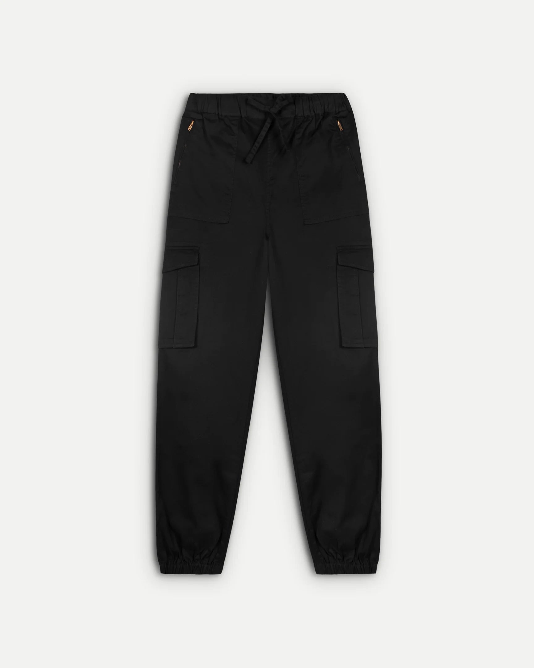 Street Grid Cargo Joggers - Black