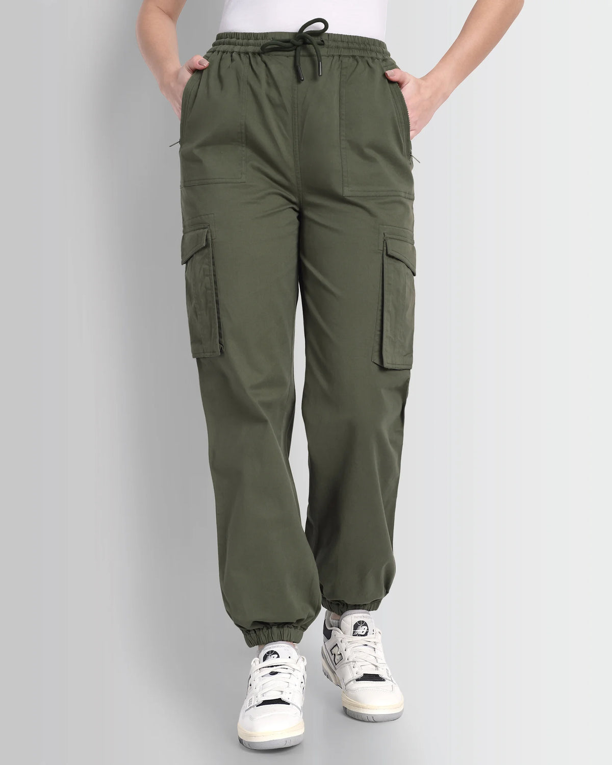 Street Grid Cargo Joggers - Green