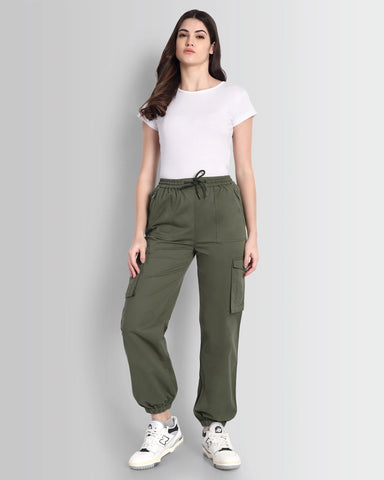 Street Grid Cargo Joggers - Green