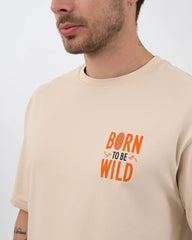 DISCOVERY Men's Born To Be Wild Graphic Tee - Ivory Mist