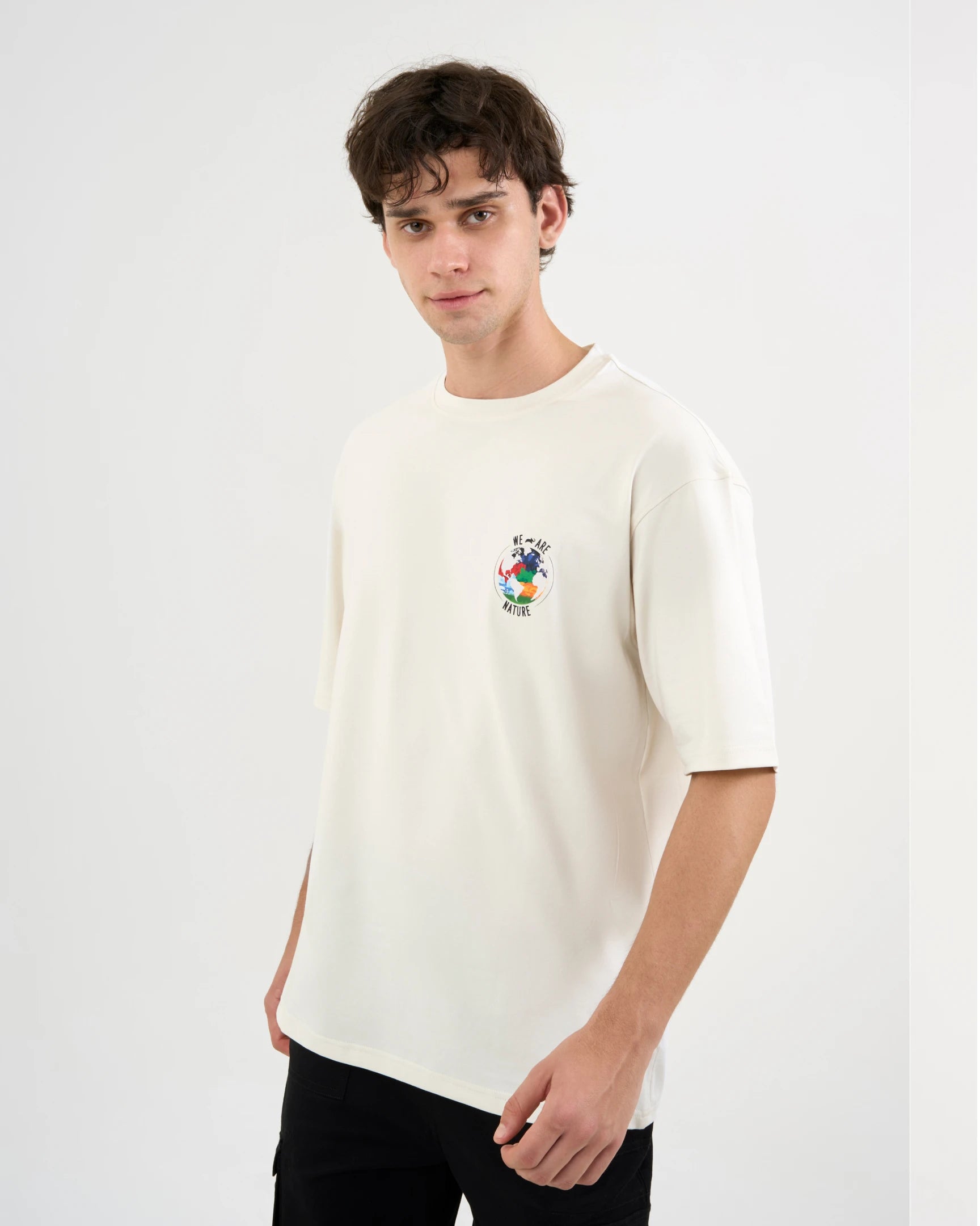 DISCOVERY Men's We Are Nature Graphic Tee-Off-white