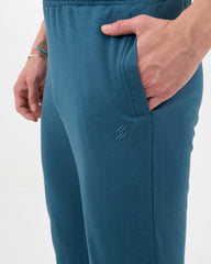 DCYPHR Men's Lightweight Terry Trackpants - Deep Teal