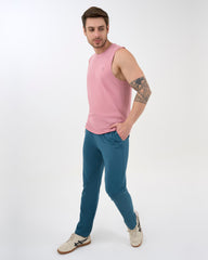 DCYPHR Men's Lightweight Terry Trackpants - Deep Teal