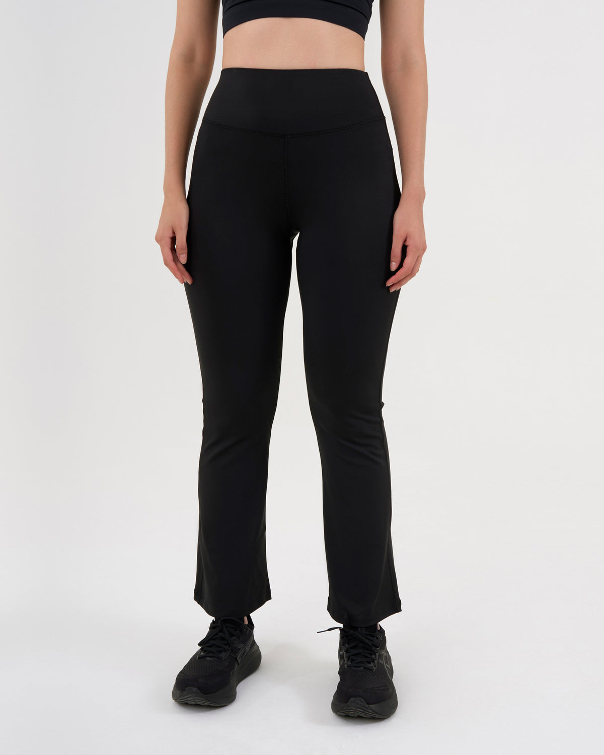 DCYPHR Women's High-Rise Flair Pants -Black