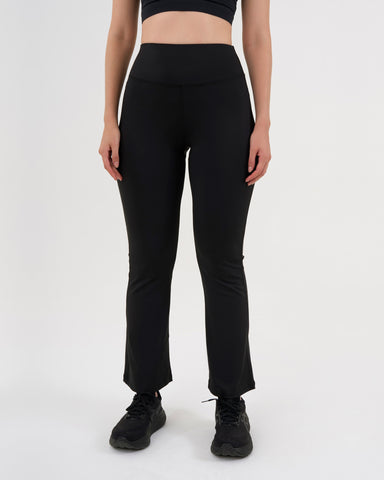 DCYPHR Women's High-Rise Flair Pants -Black