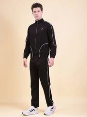 Men's Flex Grid Tracksuit-Black