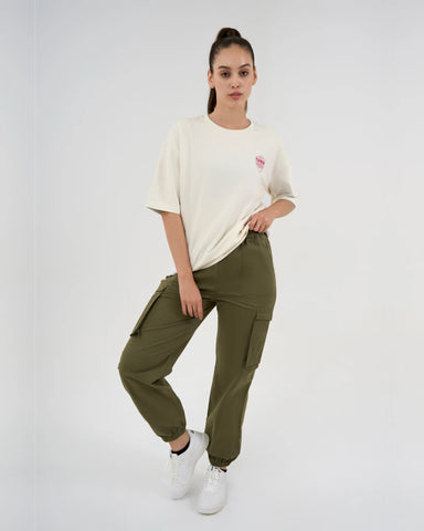 DISCOVERY Women's Galapagos Penguin Graphic Tee-Off-white