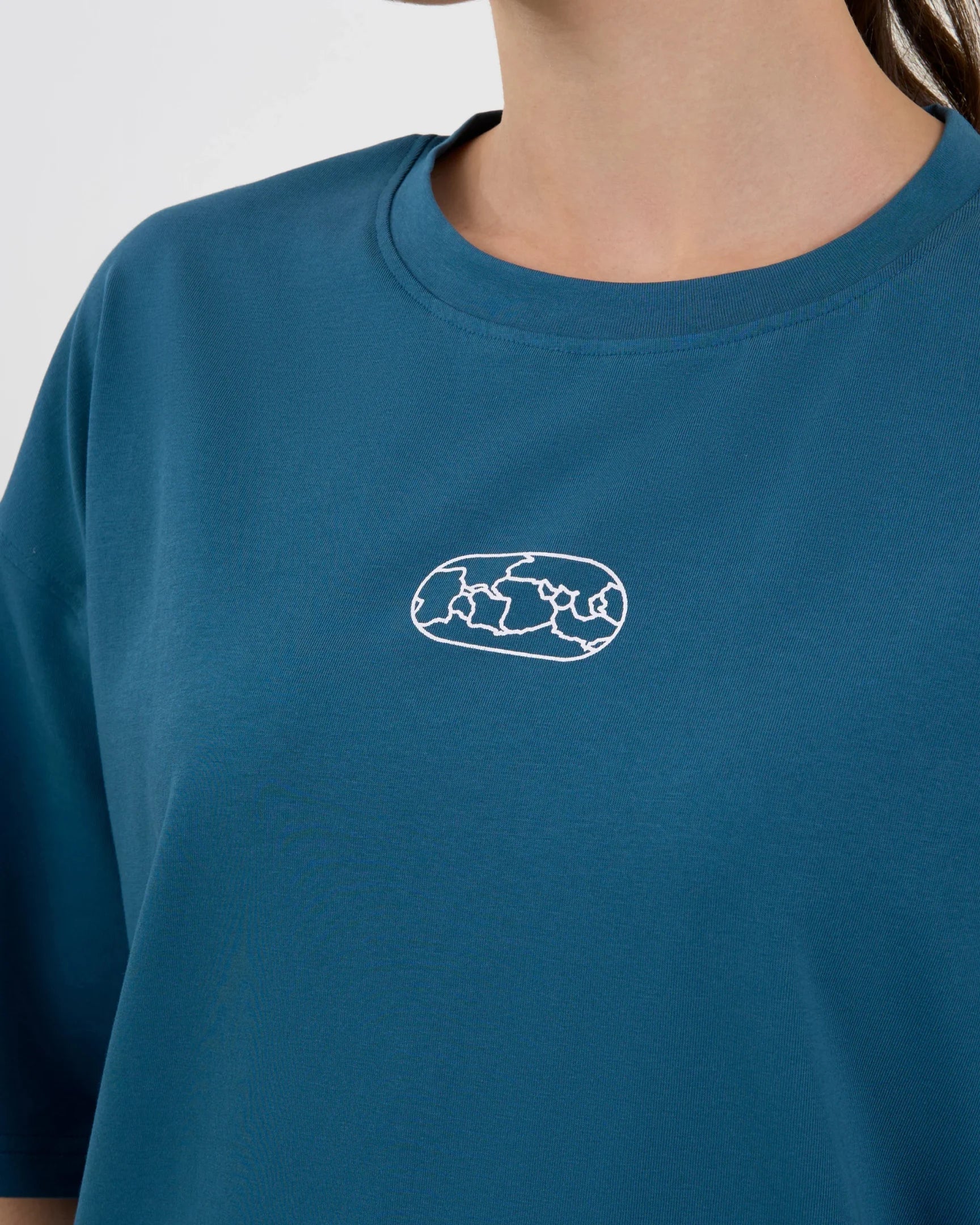 DCYPHR DISCOVERY Women's Discover World Graphic Tee-Deep Teal
