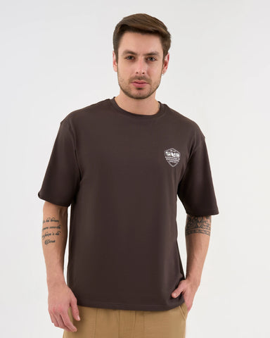DISCOVERY Men's Jaguar Graphic Tee -Truffle