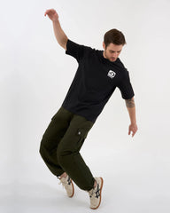 DISCOVERY Men's Retro Graphic Tee - Black