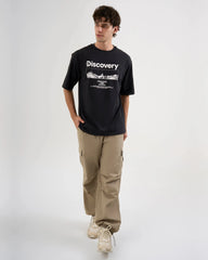 DISCOVERY Men's Moon Explorer Graphic Tee - Black