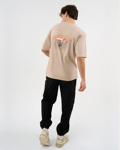 DISCOVERY Men's Rhinoceros Graphic Tee-Dune Earth