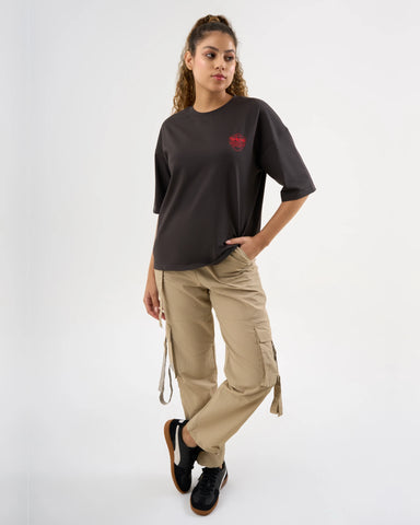 DISCOVERY Women's Red Panda Graphic Tee-Dark Night