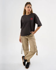 DISCOVERY Women's Red Panda Graphic Tee - Dark Night