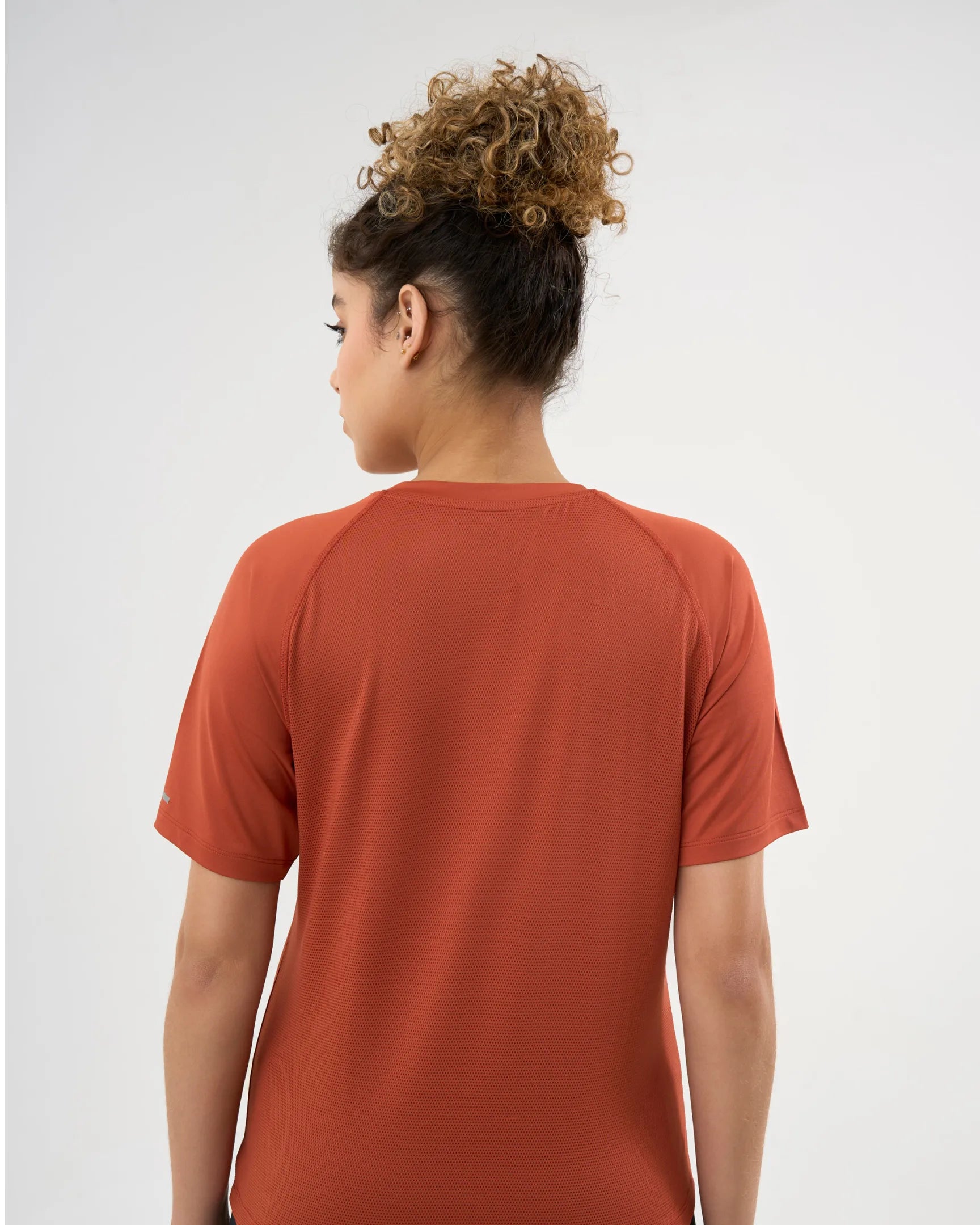 DCYPHR Women's AUSM5X™ Mesh Tee-Burnt Orange