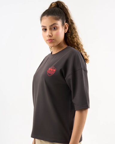 DISCOVERY Women's Red Panda Graphic Tee-Dark Night