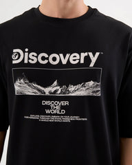DISCOVERY Men's Moon Explorer Graphic Tee - Black