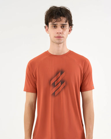 DCYPHR Men's AUSM5X™ Crewneck Tee-Burnt Orange