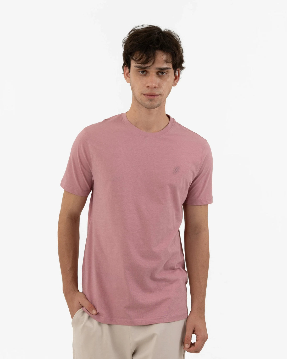 DCYPHR Men's Core Lite Crewneck Tee -Dusk Pink